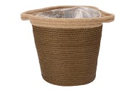 TRIPOLI BASKET POT MUSTARD 23X23CM NM