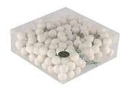 GLASS BALL WHITE SATIN 20MM P/144