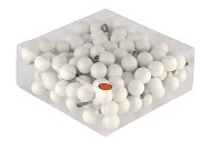 GLASS BALL WHITE SATIN 25MM P/144