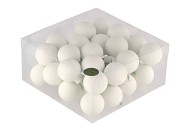 GLASS BALL WHITE SATIN 40MM P/36