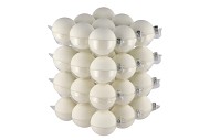GLASS BALL WHITE SATIN 57MM P/36