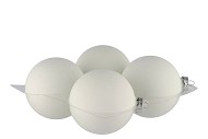 GLASS BALL WHITE SATIN 100MM P/4