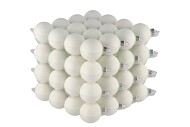 GLASS BALL WHITE SATIN 40MM P/64