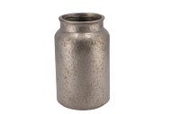 LAUSANNE MATT SILVER MILK CAN 12X20CM
