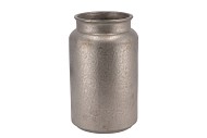 LAUSANNE MATT SILVER MILK CAN 15X24CM