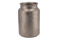 LAUSANNE MATT SILVER MILK CAN 18X27CM