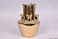 TUBA VASE MATT GOLD 18X18X24CM
