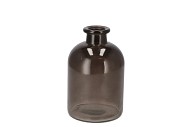 DRY GLASS BLACK CLEAR BOTTLE 11X17CM
