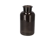 DRY GLASS BLACK CLEAR MILK BOTTLE 10X20CM NM