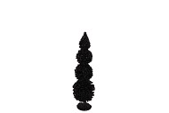 SPARKLE BLACK TREE BALL 13X45CM