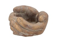CONCRETE SAINT GOLDEN HANDS 19X17X10CM
