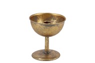 DHAKA GOUD KANDELAAR SCHAAL OP VOET 12X13CM