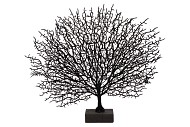 DECO CORAL LEAF BLACK 50X45CM
