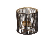 ARIANA BLACK/GOLD 1 T-LIGHT 10X10CM