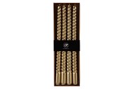 CANDLE CROWN TWIST METALLIC GOLD PER 4 2X30CM NM