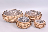 ROTAN SCHAALMAND ROND BOL 4DLG 32X14CM