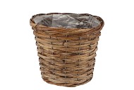 RATTAN BASKET POT ROUND 19X16CM NM