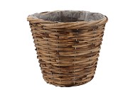 RATTAN BASKET POT ROUND 25X21CM NM
