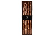 CANDLE CROWN TWIST METALLIC COPPER PER 4 2X30CM NM