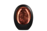 MARRAKECH BLACK/COPPER EGG T-LIGHT 20X10X28CM