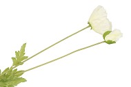 SILK PAPAVER 2X WHITE 96CM