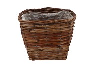 RATTAN BASKET POT SQUARE 25X25X21CM NM