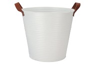 ZINC LEATHER WHITE MAT 30X28CM