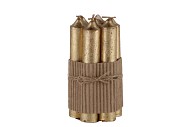 CANDLE CROWN METALLIC GOLD PER 7 2X12CM NM