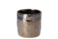 IRON STONE METAL POT 12X11CM