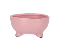 ST TROPEZ PINK MAT BOWL 16X8CM