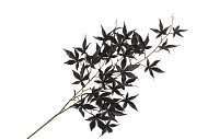 SILK MAPLE LEAVES BLACK 108CM