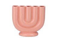BUKAN PEACH MAT 5-TUBE VAAS 21X9X20CM