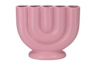 BUKAN PINK MAT 5-TUBE VAAS 30X13X26CM