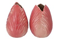 MENTON TULIP VASE DARK PINK 24X24X33CM ASS P/1