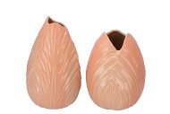 MENTON TULIP VASE PEACH 17X17X22CM ASS P/1