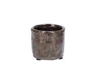 IRON STONE METAL POT 9X8CM