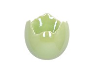 EASTER EGG PEARL GREEN POT 12X11CM