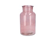 DRY GLASS BLUSH PINK MILK BOTTLE 15X26CM NM