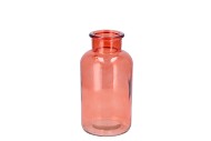DRY GLASS CORAL MILK BOTTLE 10X20CM NM