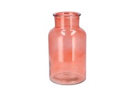 DRY GLASS CORAL MILK BOTTLE 15X26CM NM