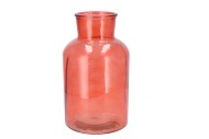 DRY GLASS CORAL MILK BOTTLE 17X30CM NM