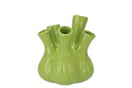 AGLIO SHINY APPLE GREEN VASE 17X20CM