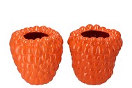 RASPBERRY VASE ORANGE 30X30CM