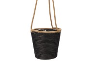 TRIPOLI HANG BASKET BLACK 23X22CM NM