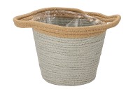 TRIPOLI BASKET POT PETROL/GREY 20X18CM NM