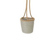 TRIPOLI HANG BASKET PETROL/GREY 20X18CM NM