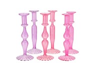 KARAKUM PRETTY PINK CANDLE H ASS 9X28CM
