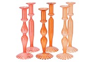 KARAKUM CORAL SUNSET CANDLE H ASS 9X35CM