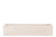 WOOD RECTANGLE WHITE 43X10X9CM