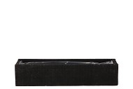 WOOD RECTANGLE BLACK 32X8X7CM